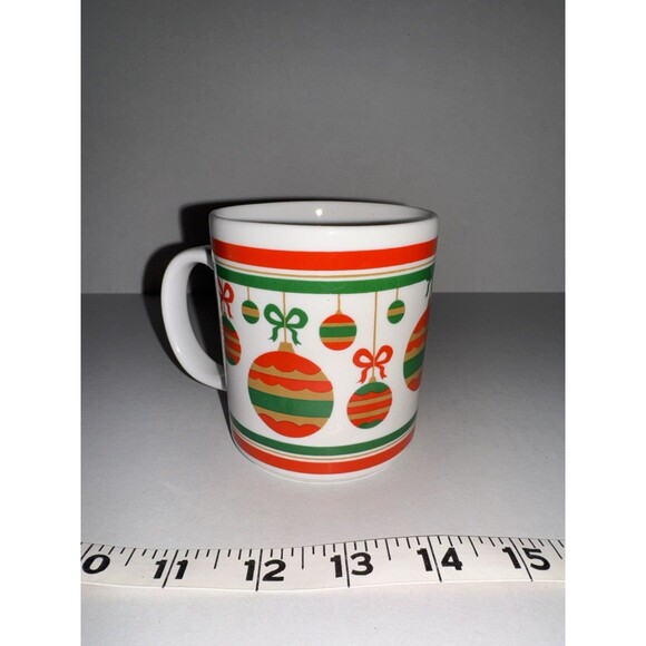 Vintage Christmas Mug Set First Ceramics Set of 4 Christmas Tree Ornment - Picture 5 of 8